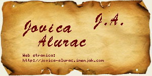 Jovica Alurac vizit kartica